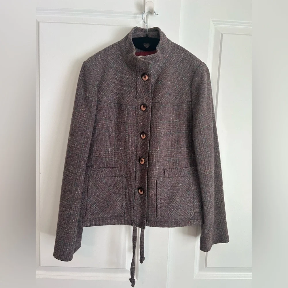 Vintage Henry White Dublin wool tweed blazer purple multicolor - Picture 1 of 9